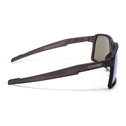MountX | Blue Wrap Around Polarized Sunglasses | Black Frame - PMG6740
