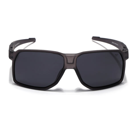 MountX | Grey Wrap Around Polarized Sunglasses | Black Lens - PMG6741