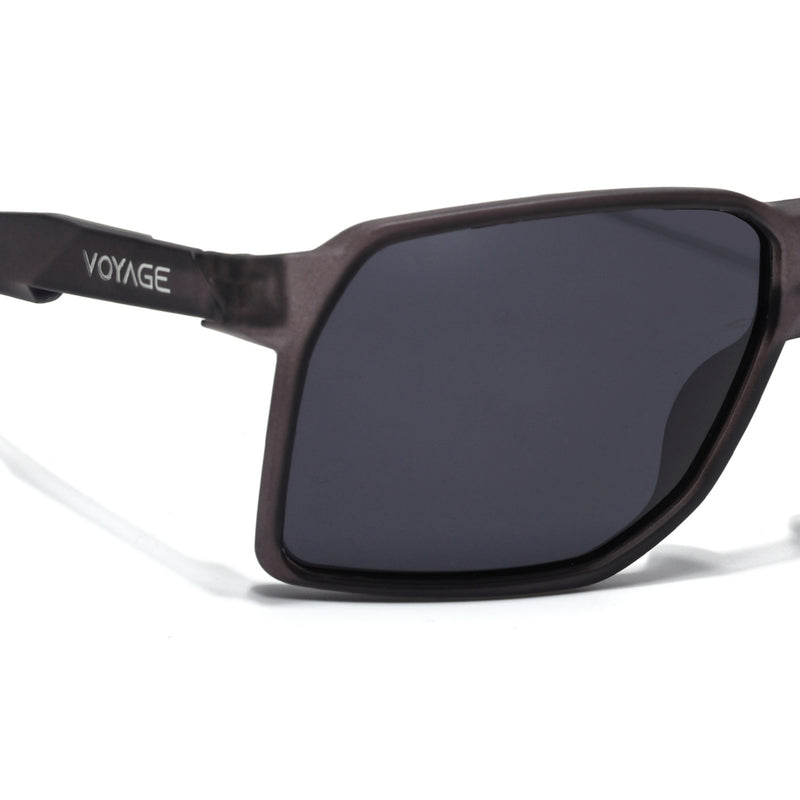 MountX | Grey Wrap Around Polarized Sunglasses | Black Lens - PMG6741