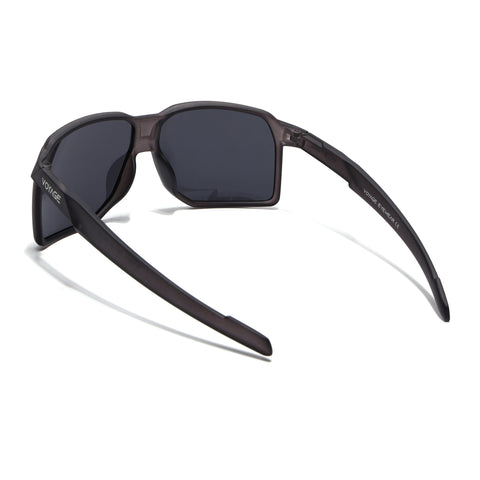 MountX | Grey Wrap Around Polarized Sunglasses | Black Lens - PMG6741