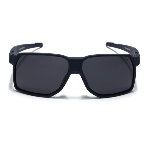 MountX | Navy Blue Wrap Around Polarized Sunglasses | Black Lens - PMG6742