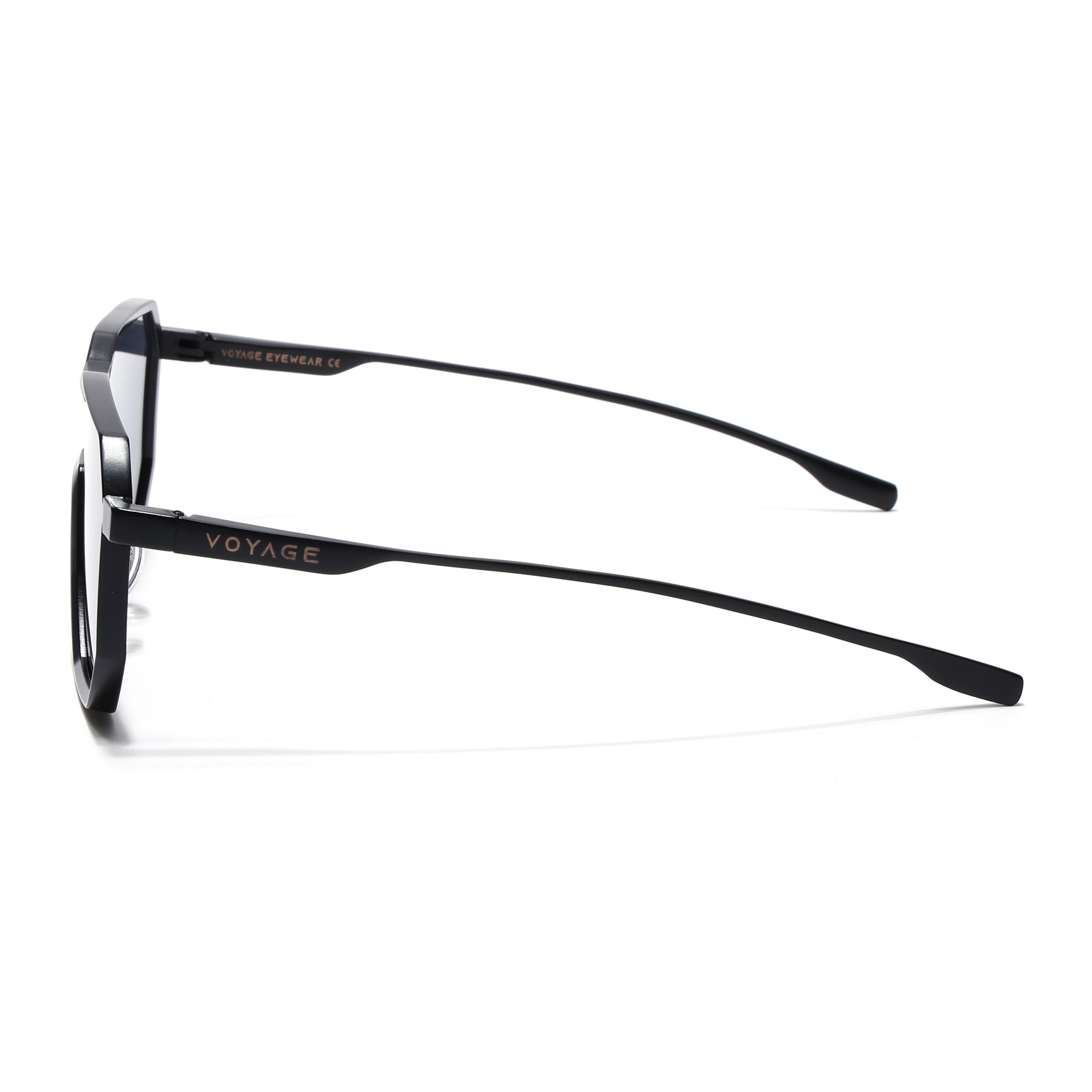 Voyage Wayfarer Sunglasses for Men & Women (Black Lens | Black Frame - MG7395)