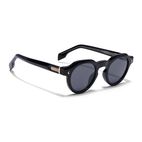 Martin | Black Oval Sunglasses | Black Frame - MG9253