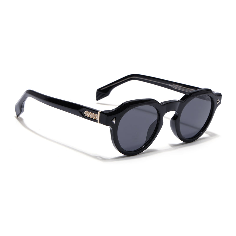 Martin | Black Oval Sunglasses | Black Frame - MG9253
