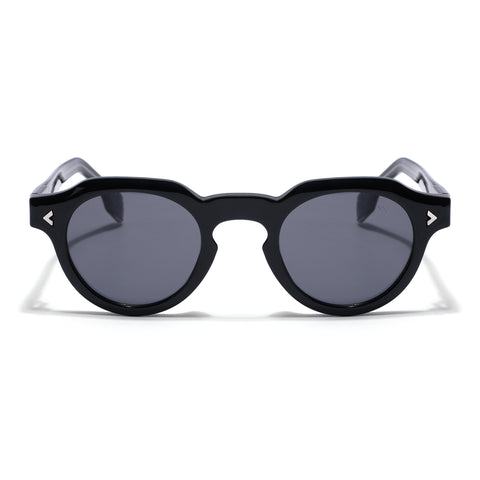 Martin | Black Oval Sunglasses | Black Frame - MG9253
