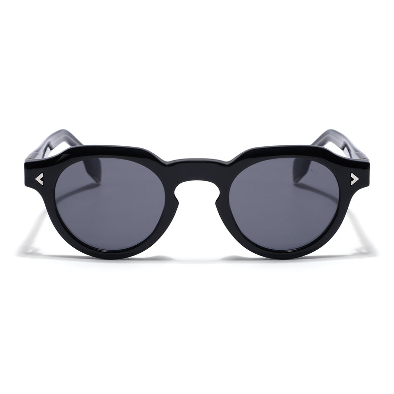 Martin | Black Oval Sunglasses | Black Frame - MG9253