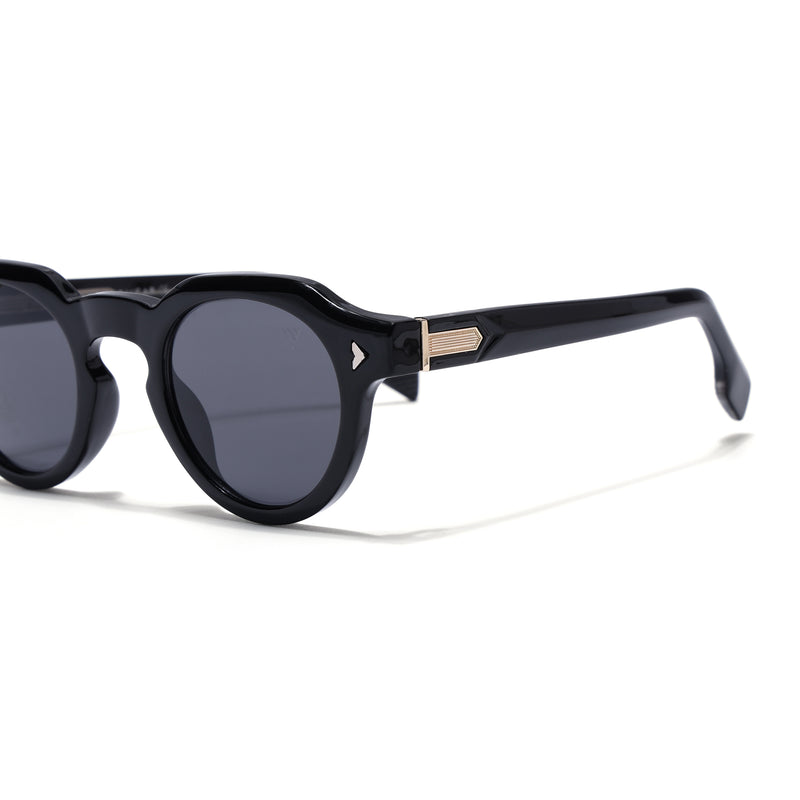 Martin | Black Oval Sunglasses | Black Frame - MG9253