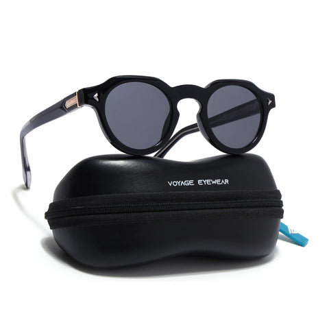 Martin | Black Oval Sunglasses | Black Frame - MG9253