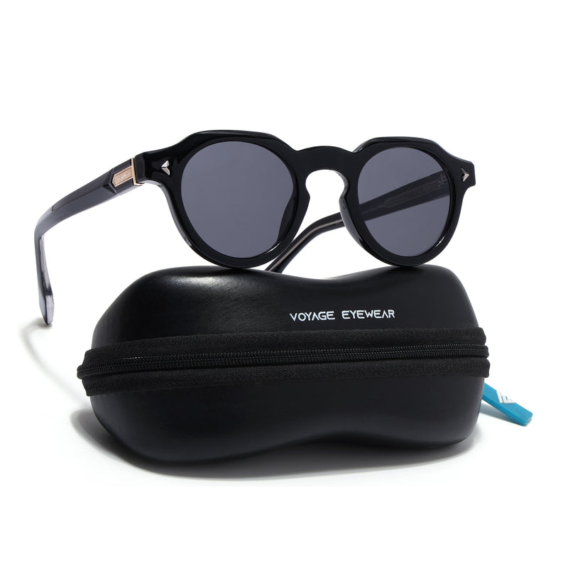 Martin | Black Oval Sunglasses | Black Frame - MG9253