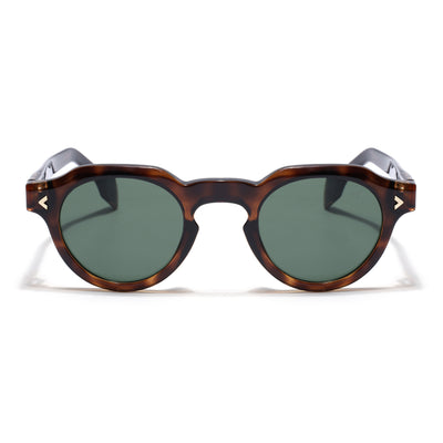 Martin | Green Oval Sunglasses | Demi Brown Frame - MG9254