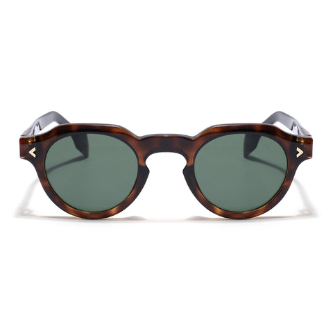 Martin | Green Oval Sunglasses | Demi Brown Frame - MG9254
