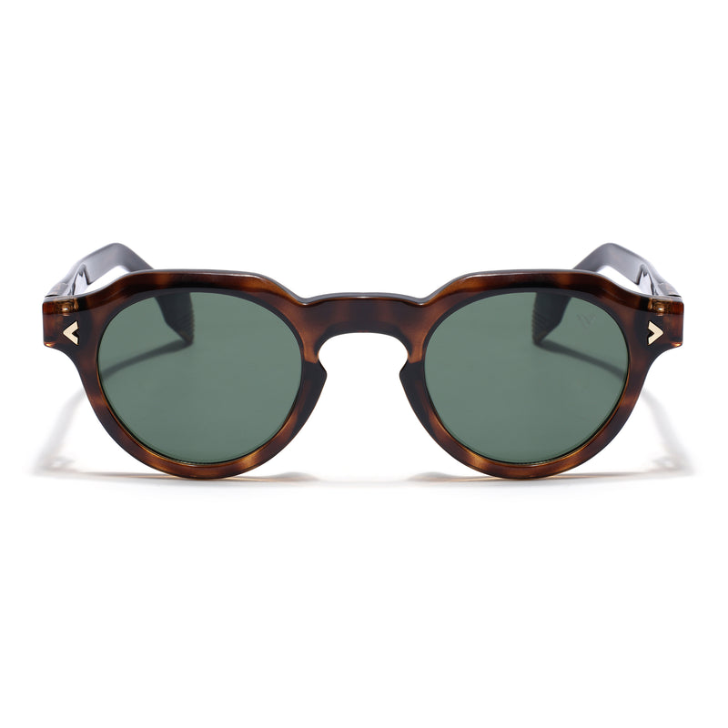 Martin | Green Oval Sunglasses | Demi Brown Frame - MG9254