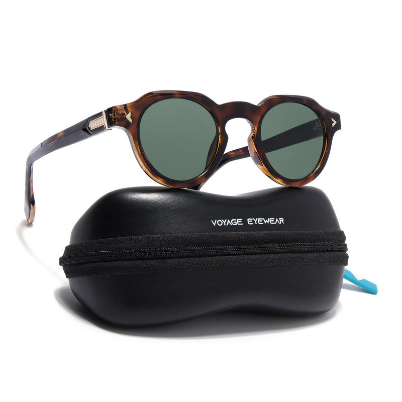 Martin | Green Oval Sunglasses | Demi Brown Frame - MG9254
