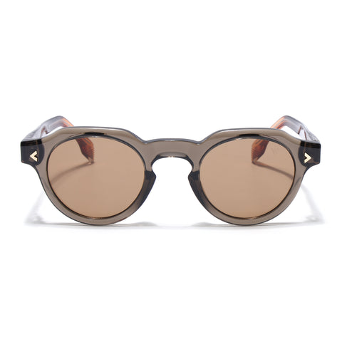 Martin | Brown Oval Sunglasses | Brown Frame - MG9255