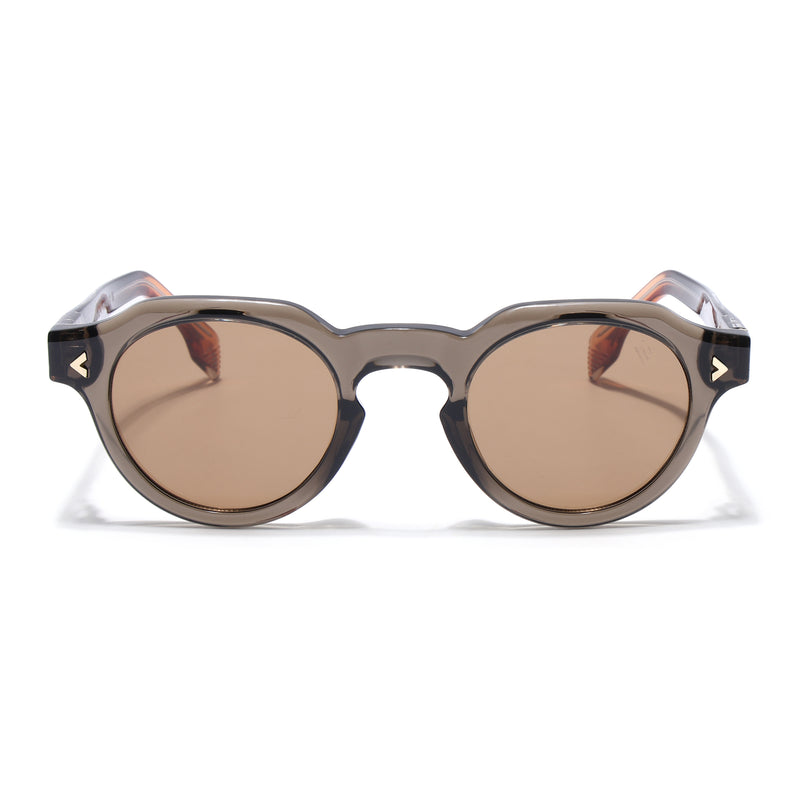Martin | Brown Oval Sunglasses | Brown Frame - MG9255