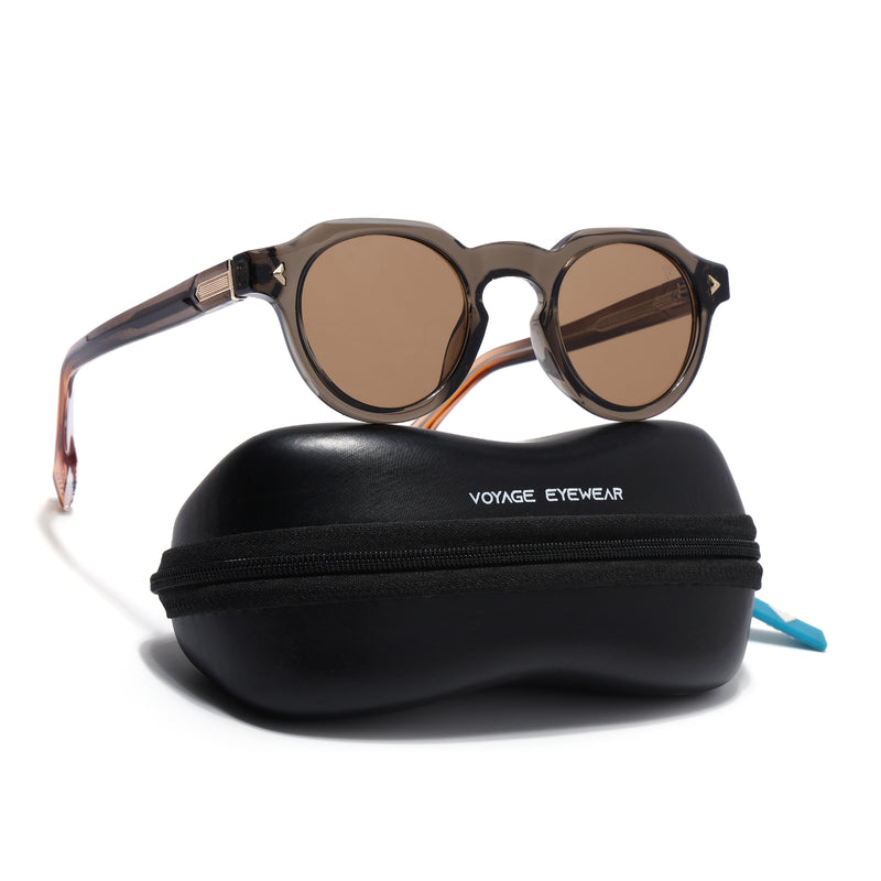 Martin | Brown Oval Sunglasses | Brown Frame - MG9255