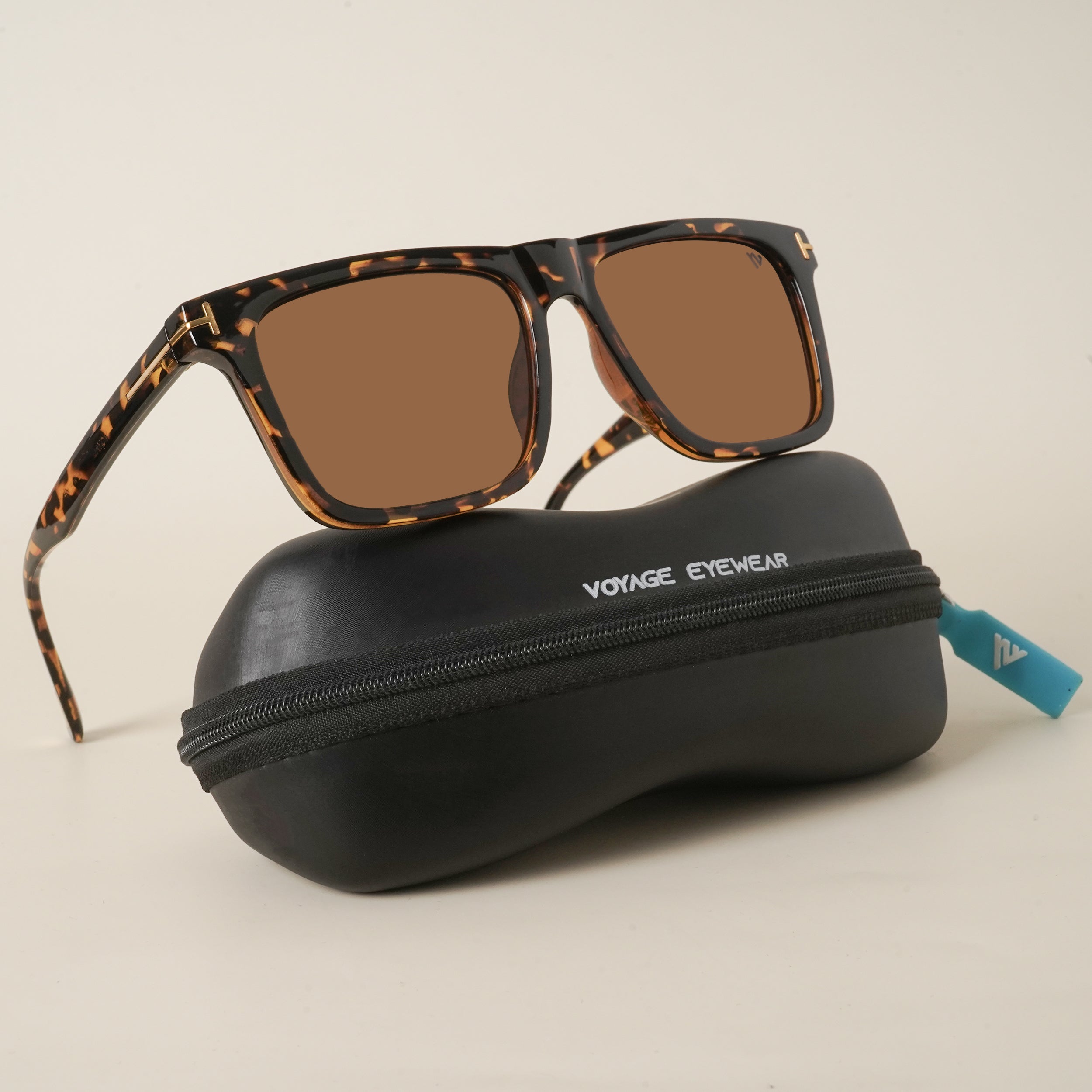 Voyage Brown Wayfarer Sunglasses for Men & Women - MG3955