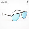 Black & Silver Polarized Wayfarer Sunglasses - PMG4287