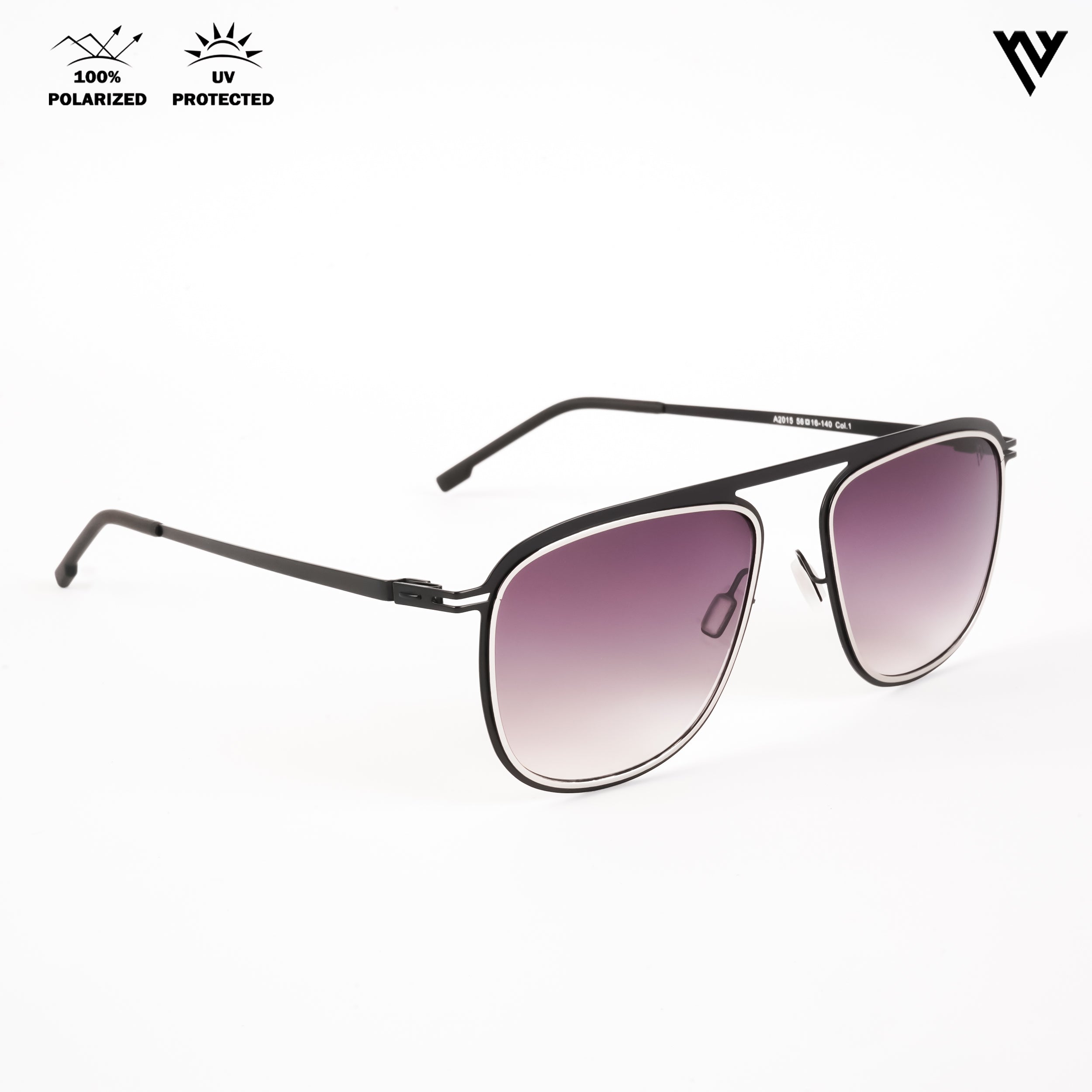 Voyage Exclusive Black & Silver Polarized Wayfarer Sunglasses for Men & Women (A2015MG4288)