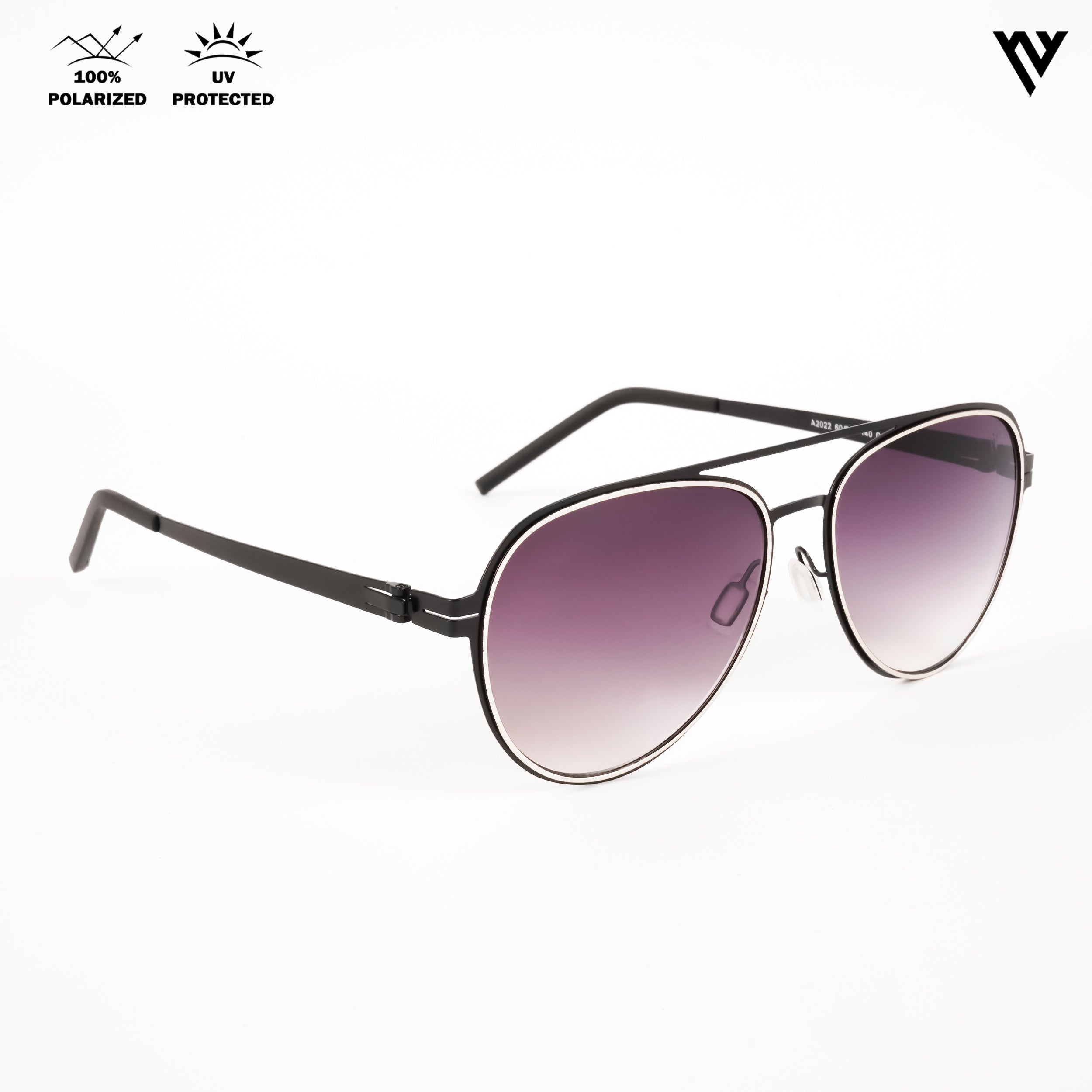 Voyage Exclusive Black & Golden Polarized Aviator Sunglasses for Men & Women (A2022MG4289)