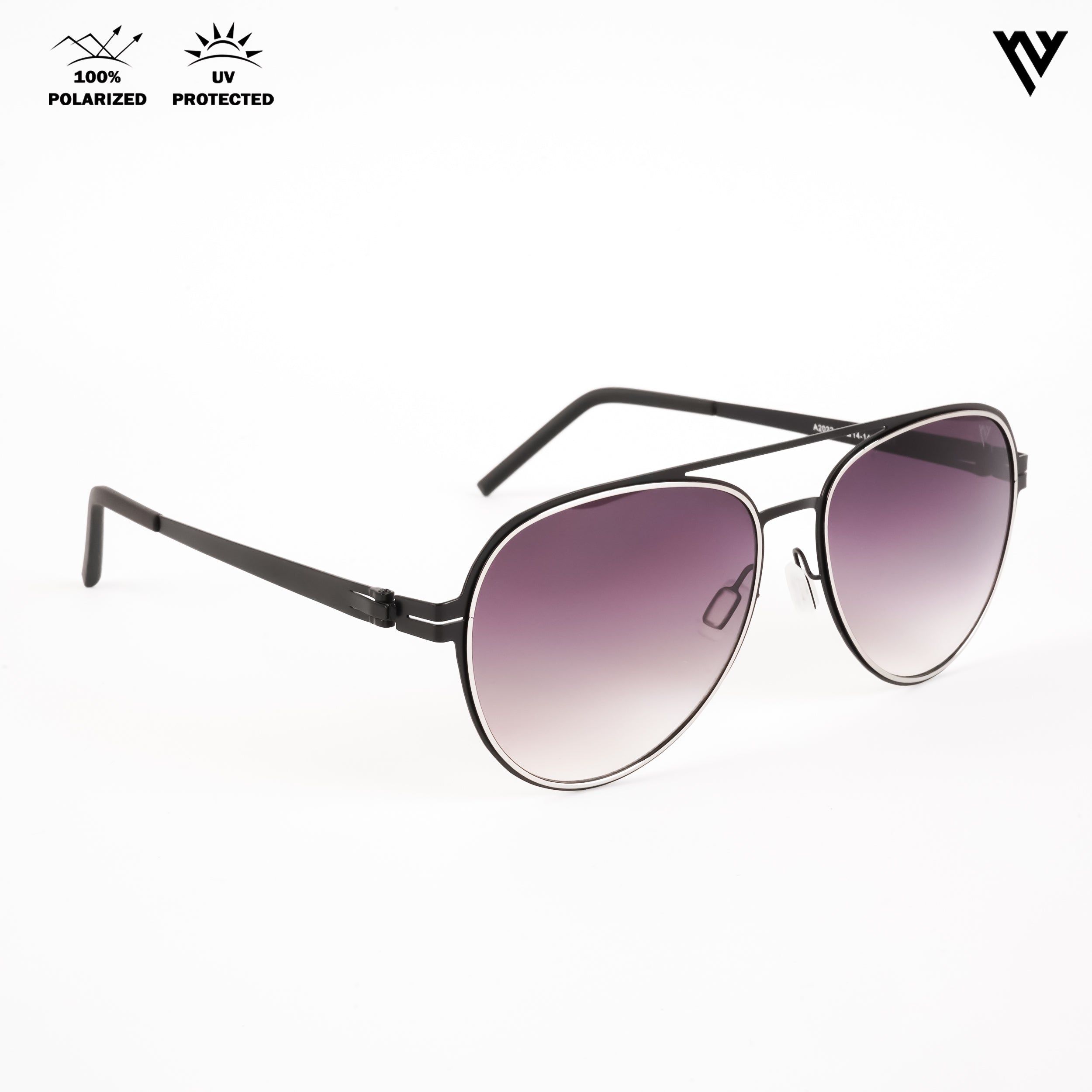 Voyage Exclusive Black & Silver Polarized Aviator Sunglasses for Men & Women (A2022MG4291)