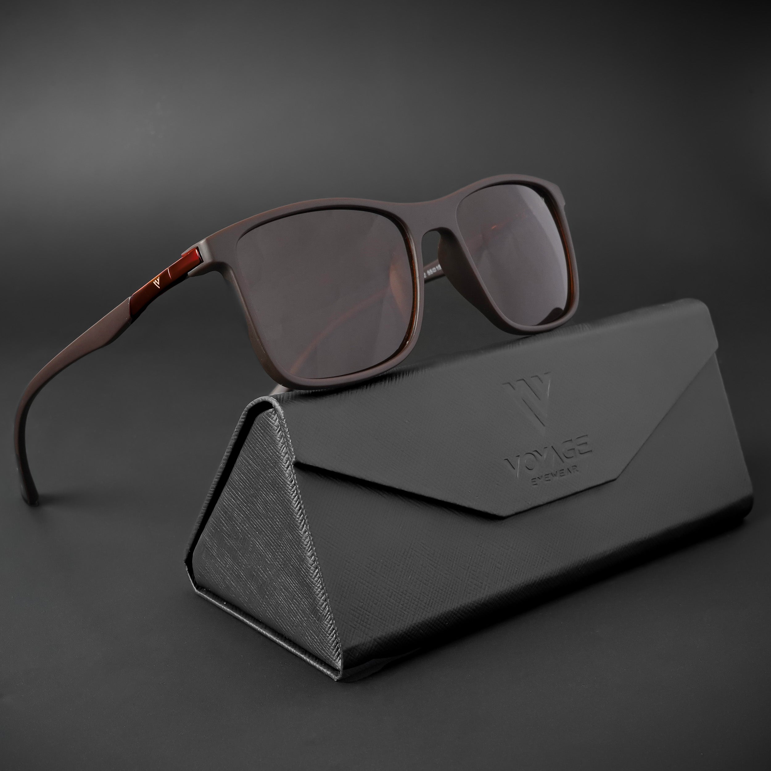 Voyage Exclusive Wayfarer Polarized Sunglasses for Men & Women (Brown Lens | Brown Frame - PMG5043)