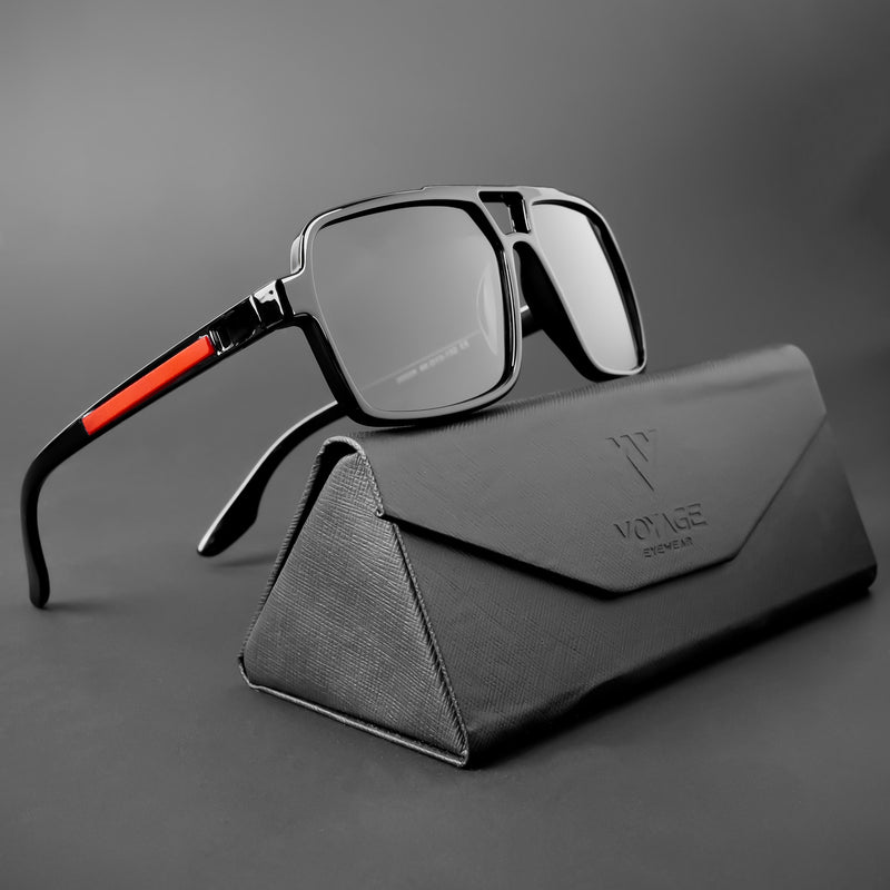 Wayfarer Polarized Sunglasses (Black Lens | Shine Black Frame - PMG5240)