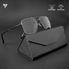 Wayfarer Polarized Sunglasses (Black Lens | Grey Frame - PMG4979)