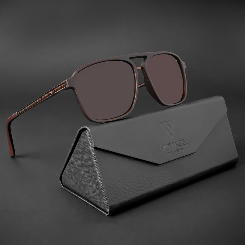 Nexus | Wayfarer Polarized Sunglasses (Brown Lens | Brown Frame - PMG5055)