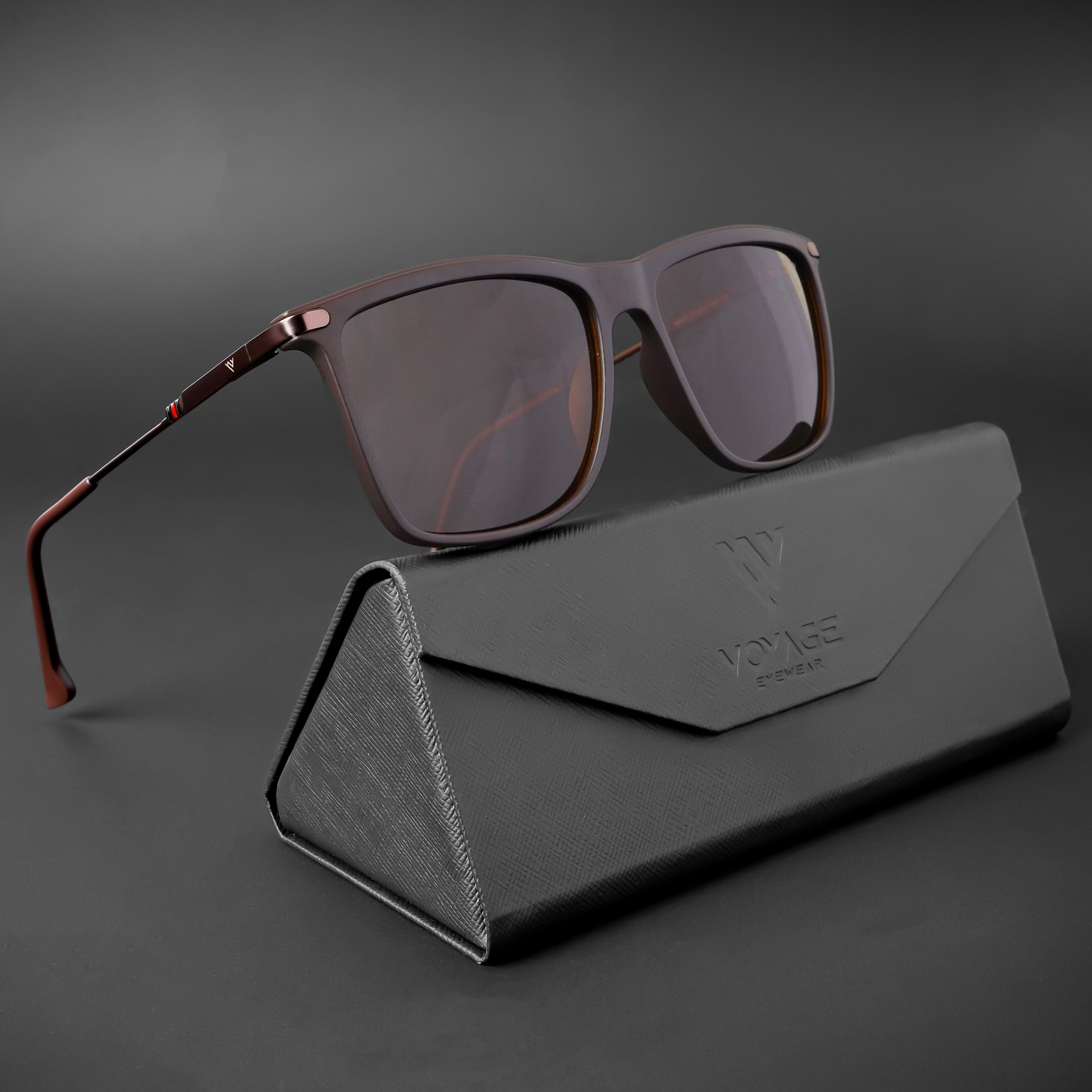Voyage Exclusive Wayfarer Polarized Sunglasses for Men & Women (Brown Lens | Brown Frame - PMG5039)