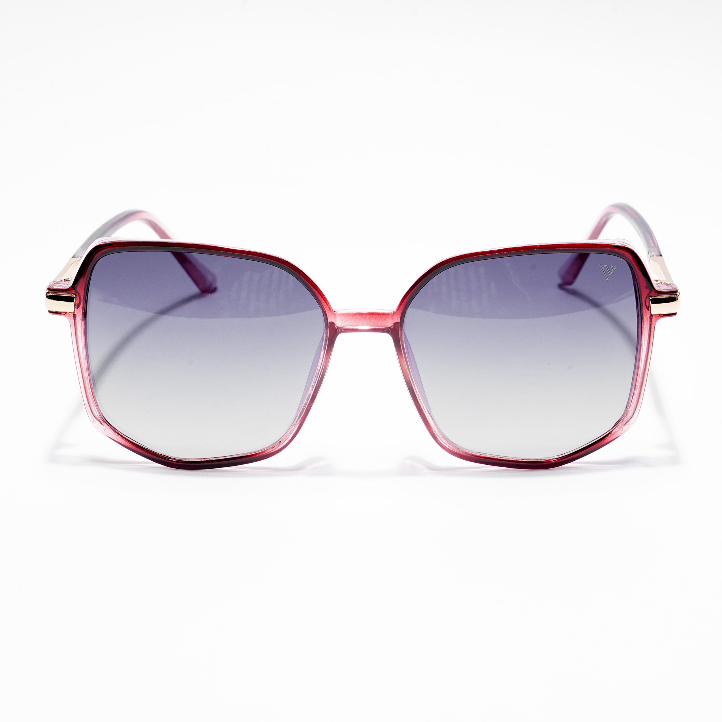 Amber | Grey & Pink Square Polarized Sunglasses - PMG4248