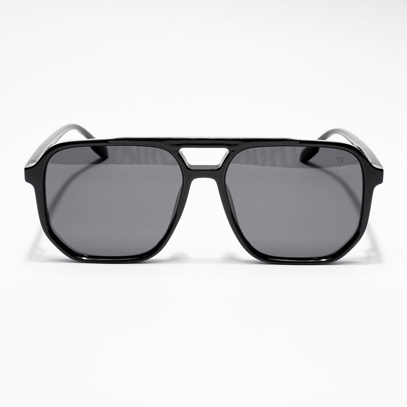 Wayfarer Polarized Sunglasses (Black Lens | Shine Black Frame - PMG4997)
