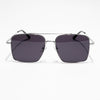 Ebon | Aviator Sunglasses (Black Lens | Silver Frame - MG5179)