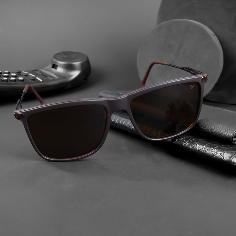 Uptown | Wayfarer Polarized Sunglasses (Brown Lens | Brown Frame - PMG5039)