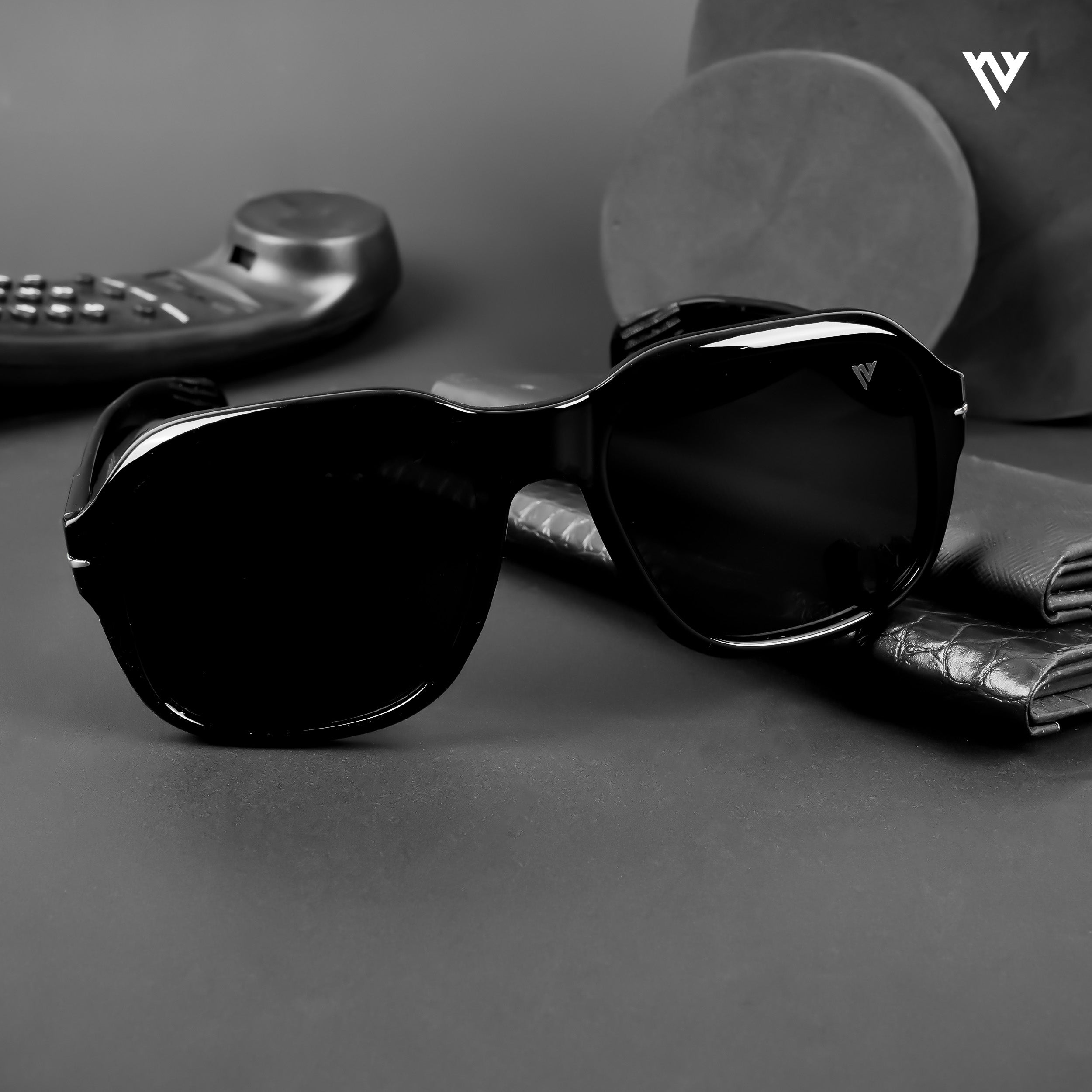 Voyage Exclusive Wayfarer Polarized Sunglasses for Men & Women (Black Lens | Shine Black Frame - PMG4987)