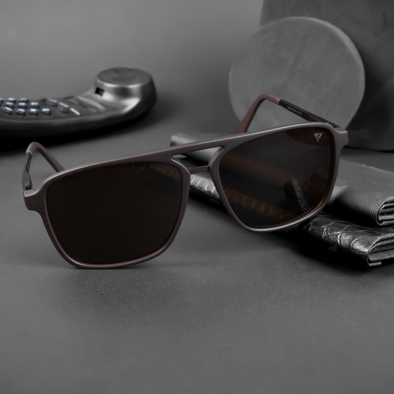 Nexus | Wayfarer Polarized Sunglasses (Brown Lens | Brown Frame - PMG5055)