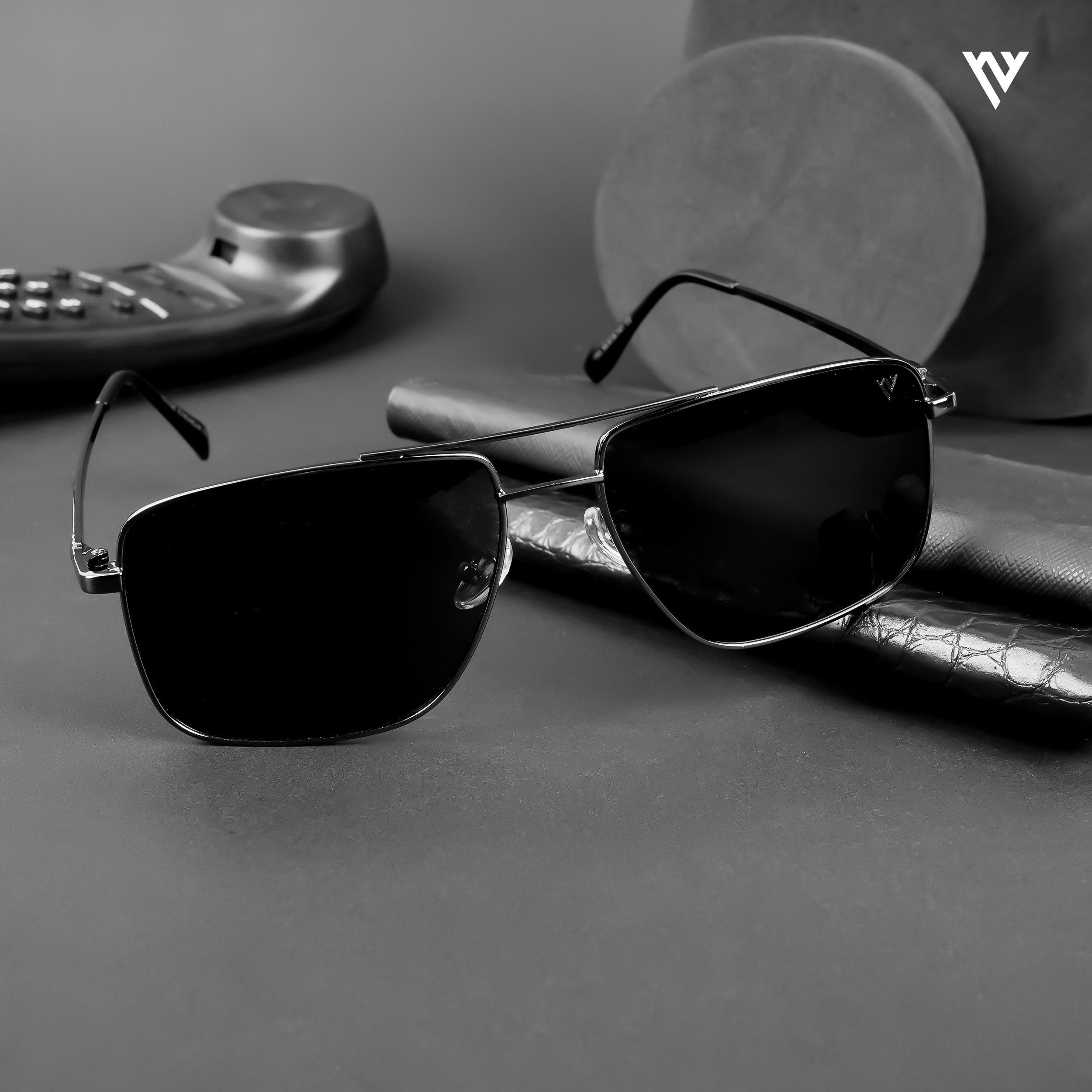 Wayfarer Polarized Sunglasses (Black Lens | Grey Frame - PMG4979)