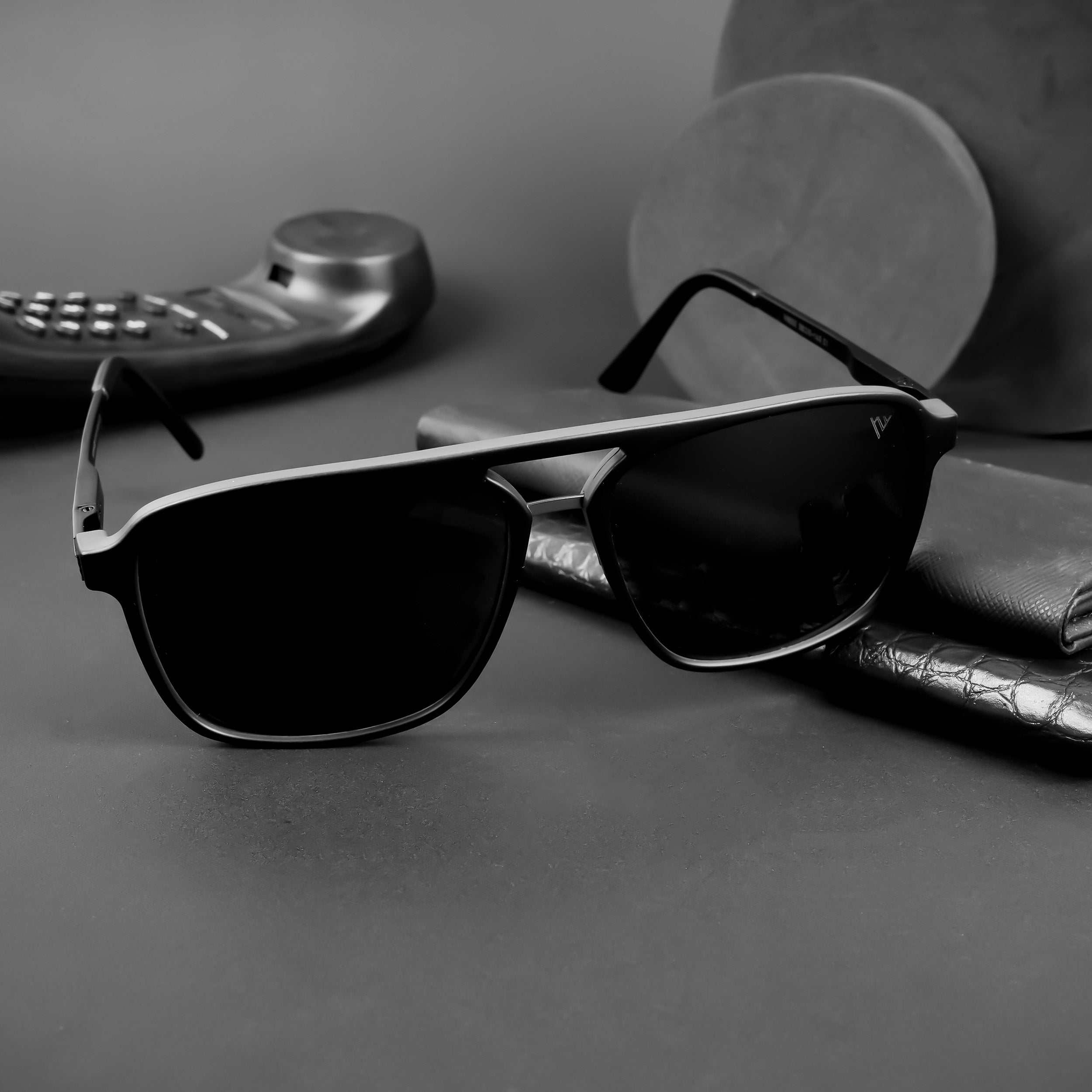 Voyage Exclusive Wayfarer Polarized Sunglasses for Men & Women (Black Lens | Matt Black Frame - PMG5053)