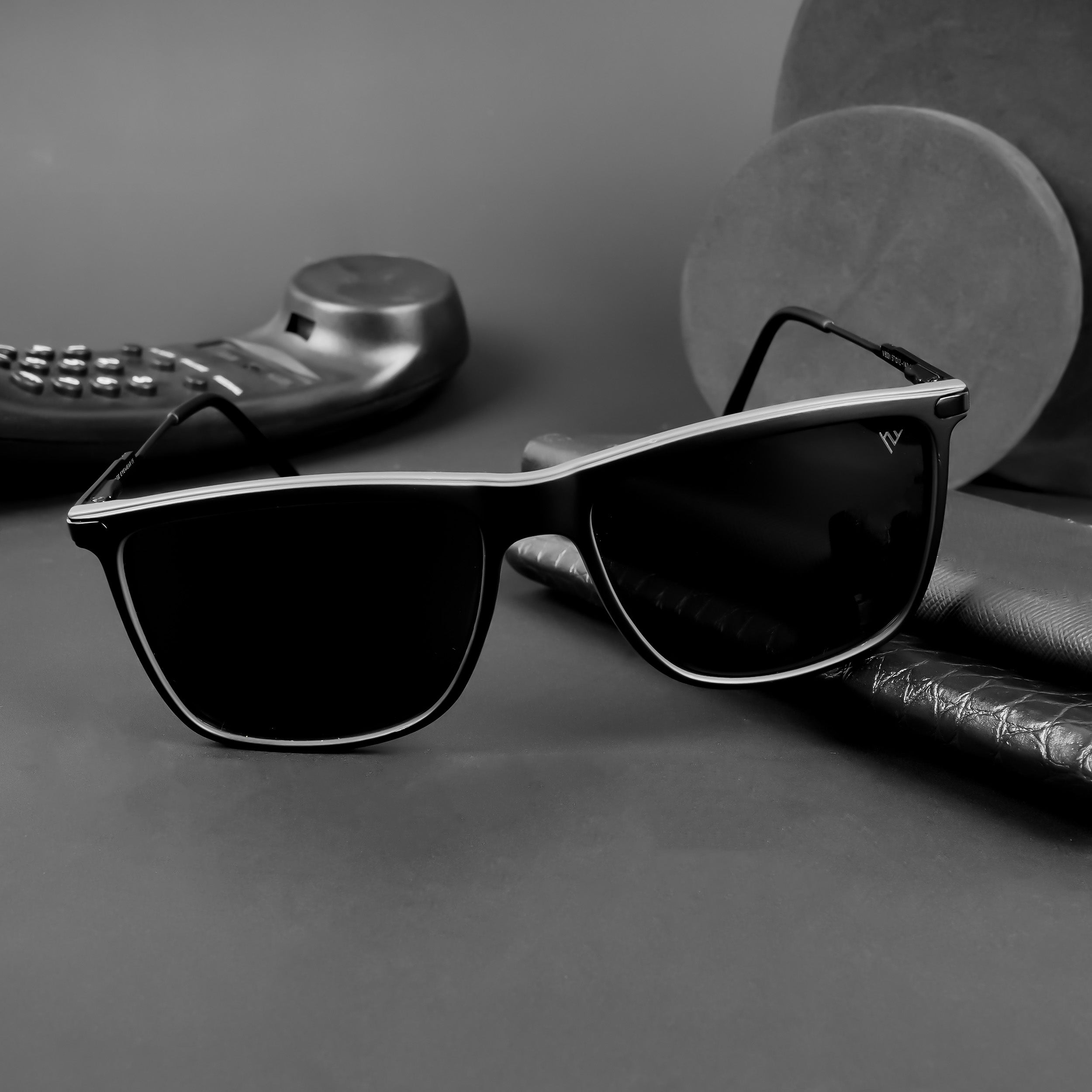 Uptown | Wayfarer Polarized Sunglasses (Black Lens | Matt Black Frame - PMG5037)