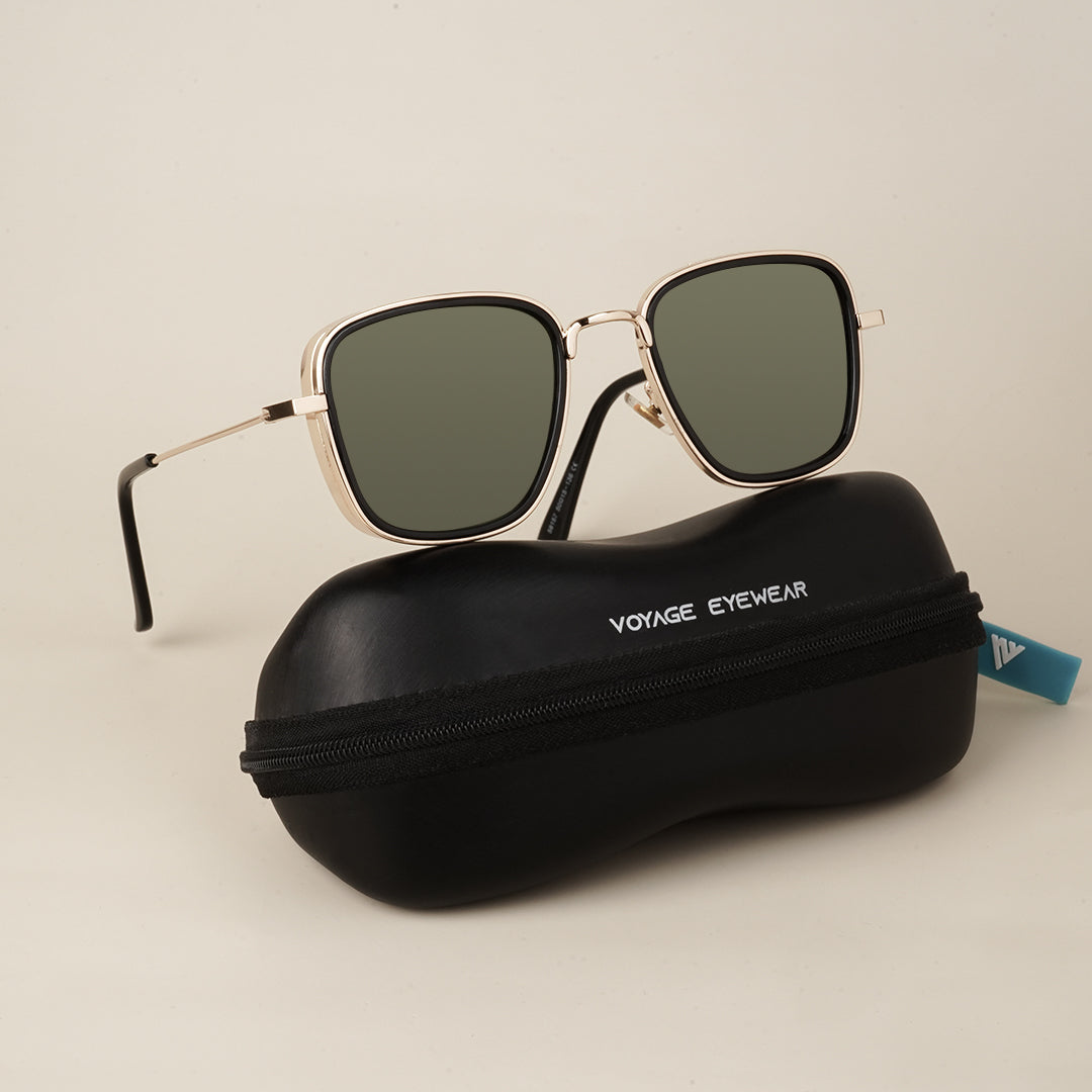 Voyage Retro Square Green-Gold Sunglasses MG2971