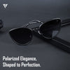 Grey & Clear Polarized Cateye Sunglasses - PMG4653