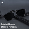 Black Polarized Wayfarer Sunglasses - PMG4651