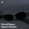 Turbo Aluminium | Silver-Black Polarized Sunglasses - PMG4649