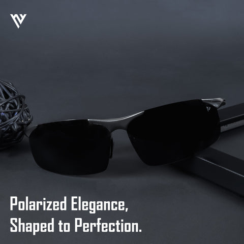 Turbo Aluminium | Silver-Black Polarized Sunglasses - PMG4649
