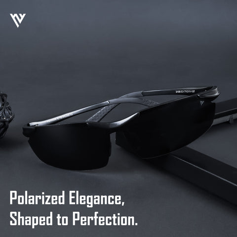 Turbo Aluminium | Gunmetal Black Polarized Sunglasses - PMG4646