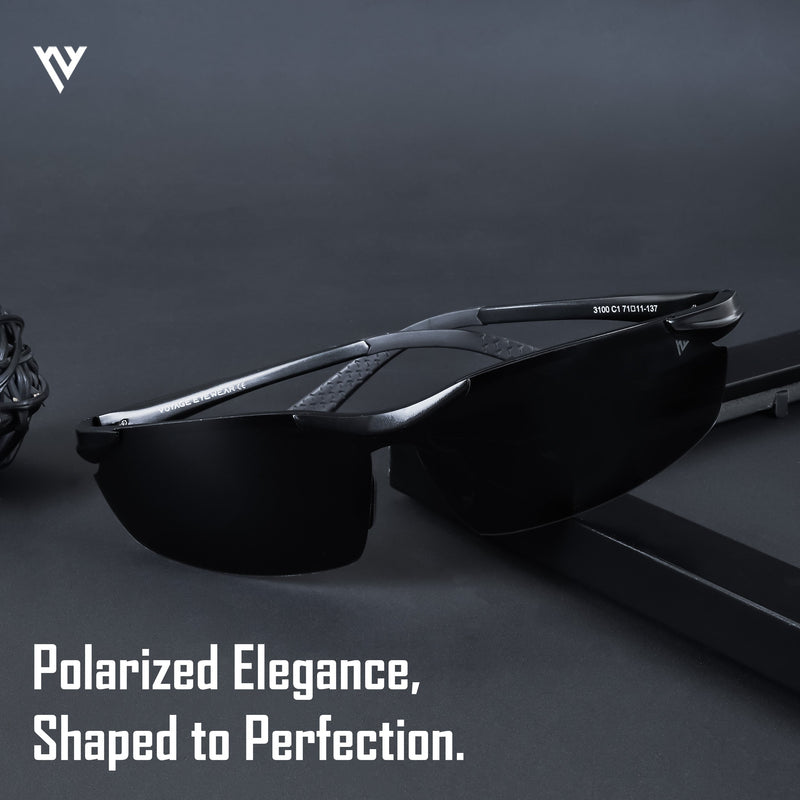 Turbo Aluminium | Gunmetal Black Polarized Sunglasses - PMG4646