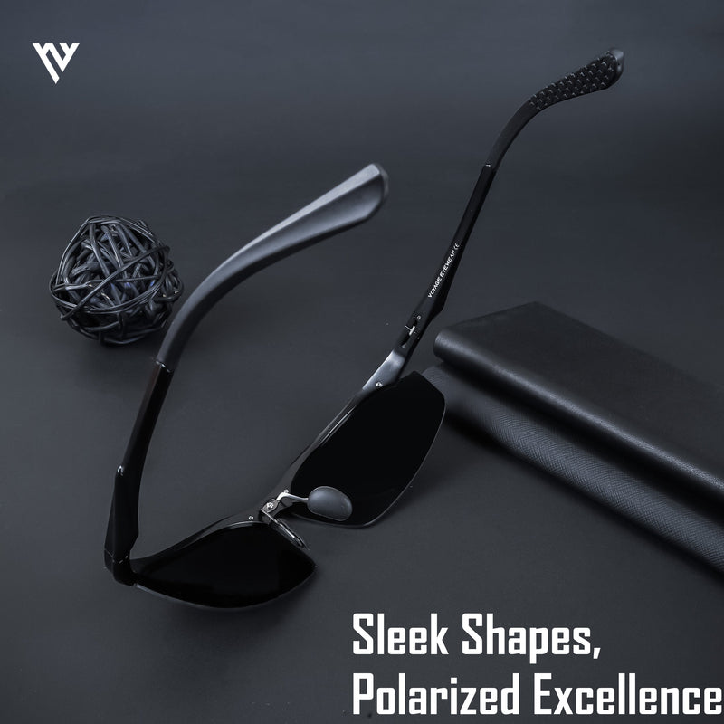Turbo Aluminium | Gunmetal Black Polarized Sunglasses - PMG4646
