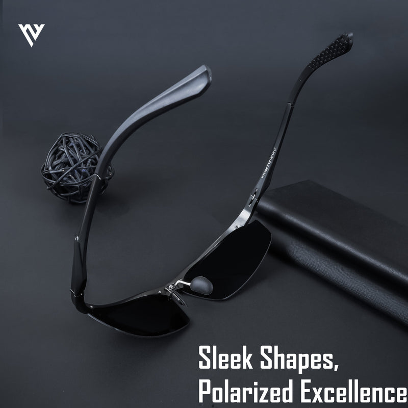 Turbo Aluminium | Black Polarized Sunglasses - PMG4647