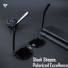Black Polarized Wayfarer Sunglasses - PMG4651