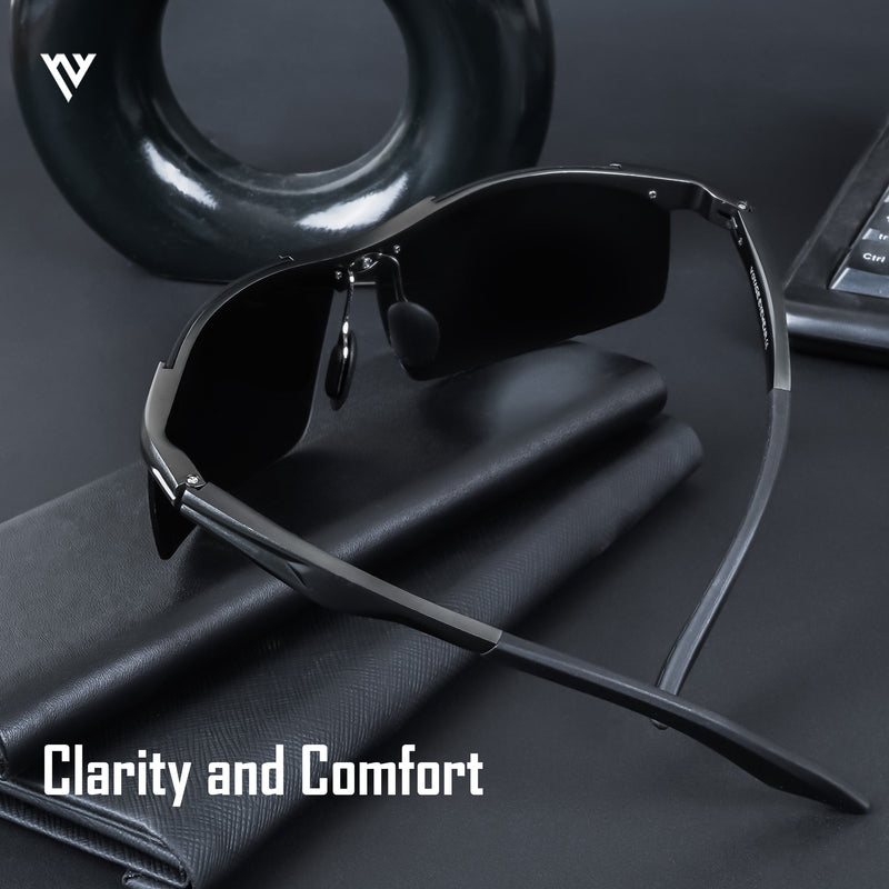 Turbo Aluminium | Silver-Black Polarized Sunglasses - PMG4649